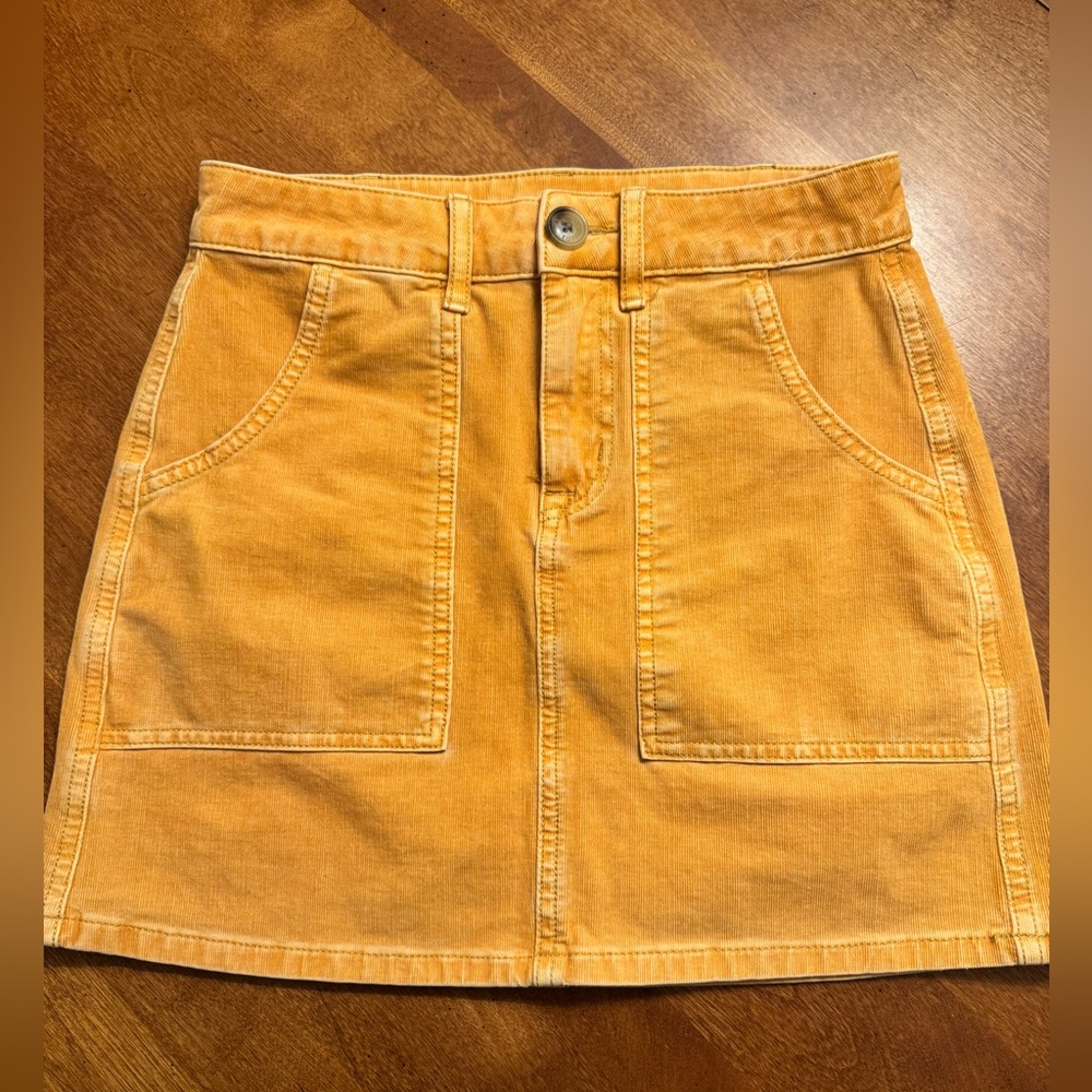 Women's Mustard Yellow Denim Skirt